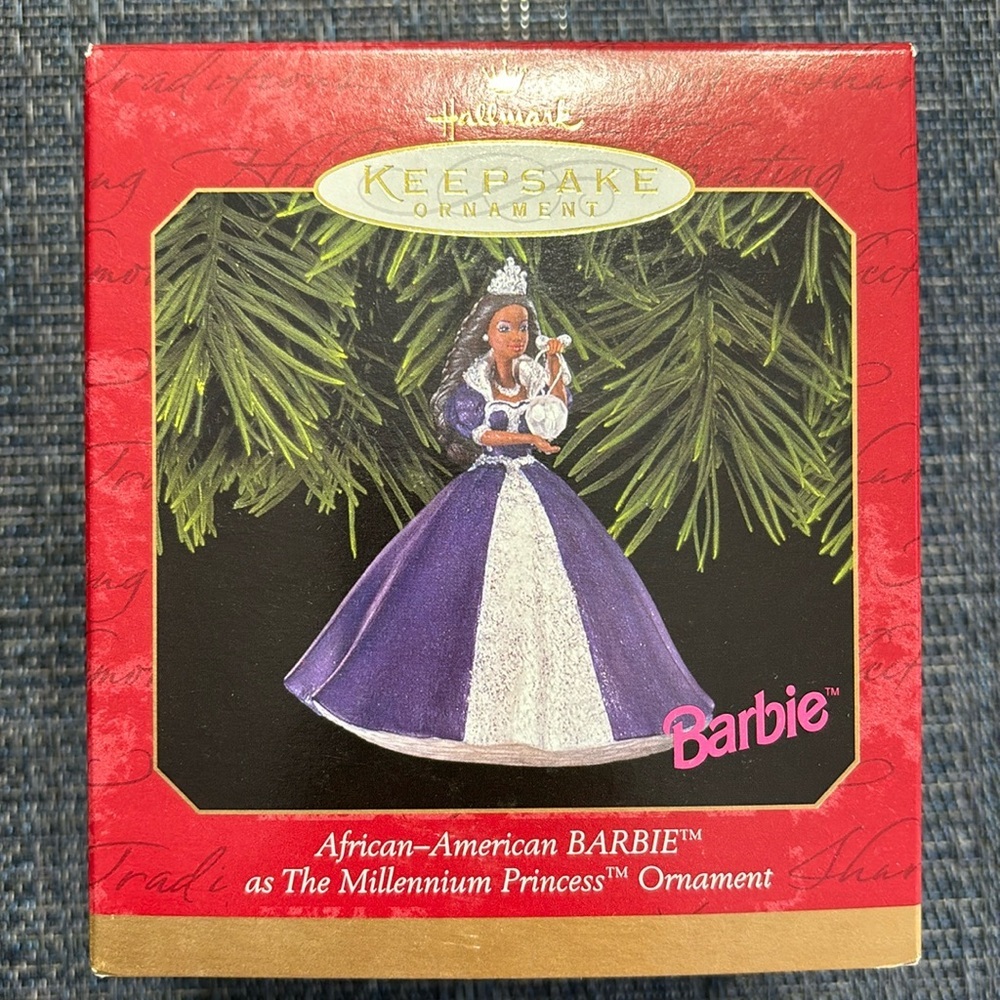 NIB 1999 Hallmark Keepsake Ornament African American Barbie